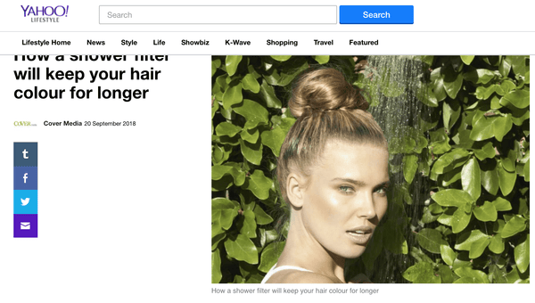 Yahoo! Lifestyle: How a shower filter will keep your hair colour for longer